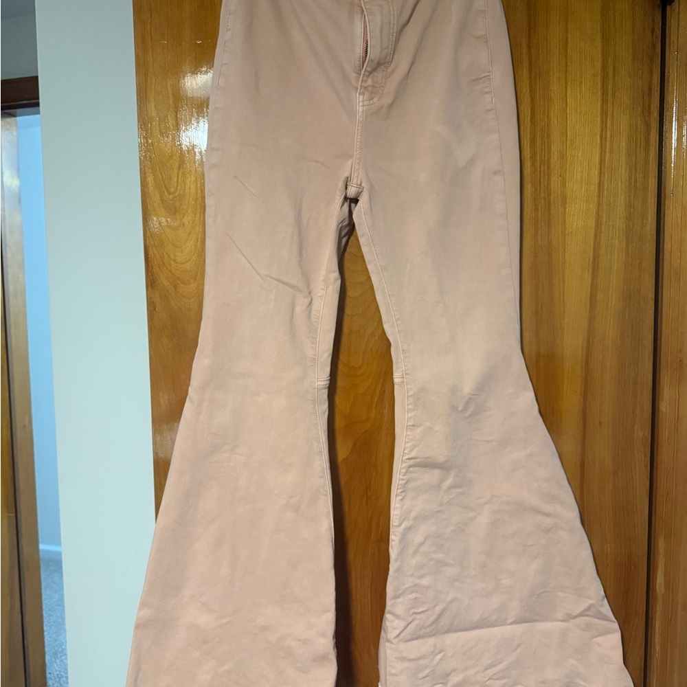 Free People Light Pink Flare Jeans